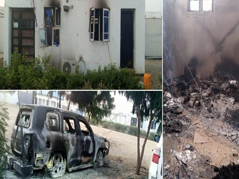 Major humanitarian hub in north-east Nigeria burned in attack