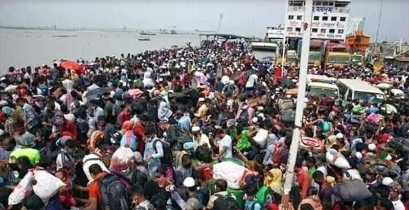 Lakhs return home ignoring COVID-19 restrictions in Bangladesh