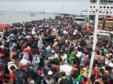 Lakhs return home ignoring COVID-19 restrictions in Bangladesh
