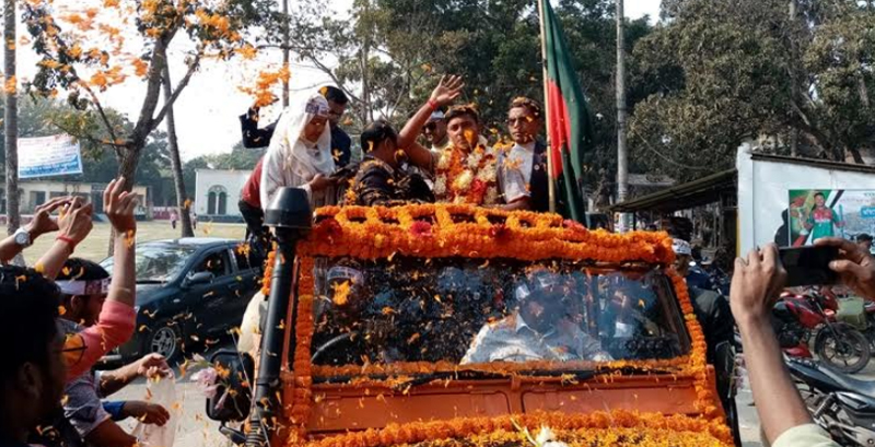 Bangladesh welcomes World Cup hero Avishek