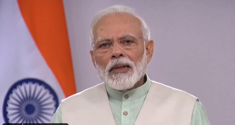 PM Modi urges people to switch off lights, light up mobile flashlights, candle for nine minutes on Sunday to fight COVID19