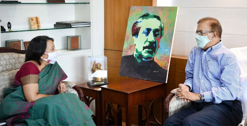 Outgoing Indian High Commissioner Riva Ganguly Das meets KM Khalid